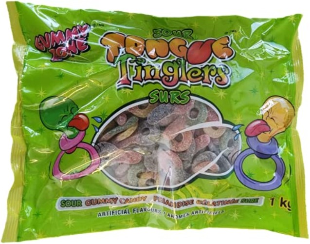 Gummy Zone Gummy Candy, Sour Tongue Tinglers, 250 Count