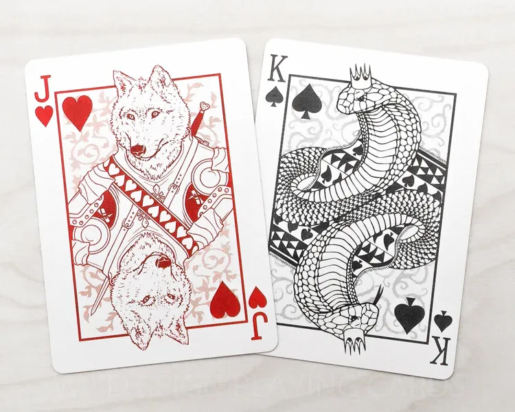 WILD REIGN Playing Cards: Evergreen and Crimson Decks