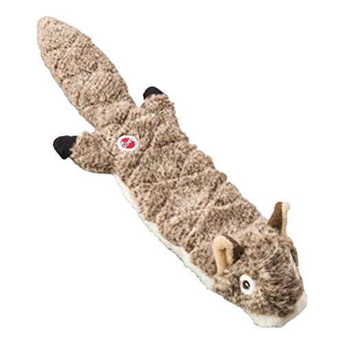 SPOT Ethical Pets Squirrel Mini Skinneeez Extreme Stuffingless Quilted Dog Toy, 14" All Breed Sizes - Squirrel