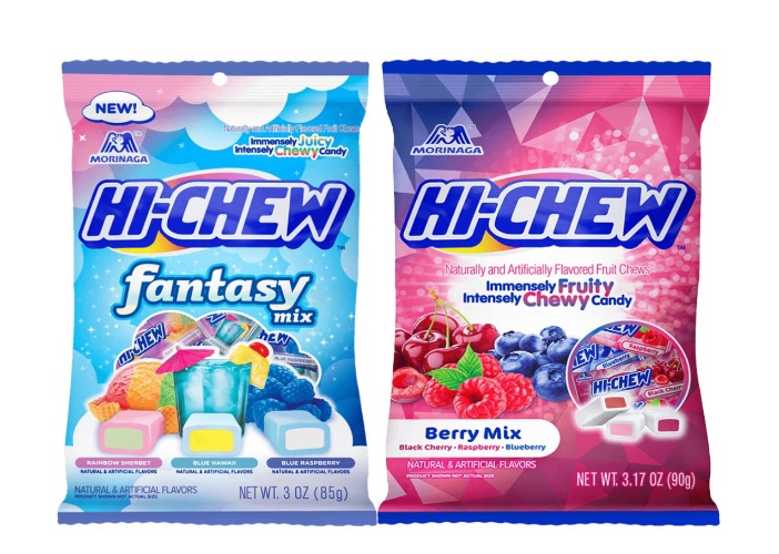 Hi Chew Candy 2 Different Flavors, Fantasy Mix and Berry Mix Fruity Chewy Japanese Candy Variety Pack of 2