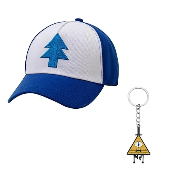 MELLIFO Dipper Hat Embroidered Blue Dipper's Cap Baseball Cap Keychain