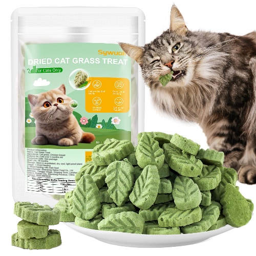 100g Cat Grass Treats, Cat Grass Teething Stick for Hairball Remove and Teeth Cleaning, Edible Cat Grass Stick Snack