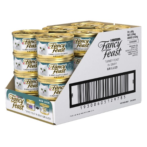 Fancy Feast Grilled Turkey in Gravy Wet Cat Food, Adult, 24x85g