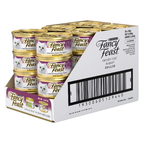 Fancy Feast Grilled Chicken in Gravy Wet Cat Food, Adult, 24 Can, 24x85g