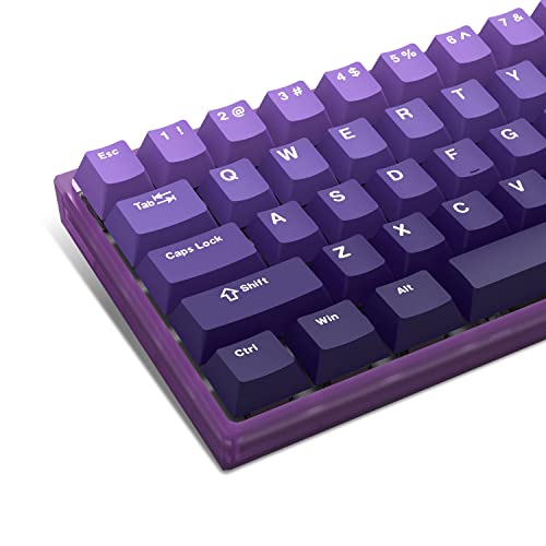 dagaladoo Upgrade 132 Keys Gradient Purple Keycaps, Cherry Profile PBT Double Shot Keycaps Full Set, XVX Custom Keyboard Keycaps for 60% 65% 75% 100% Cherry Gateron MX Switches Mechanical Keyboard - Gradient Purple