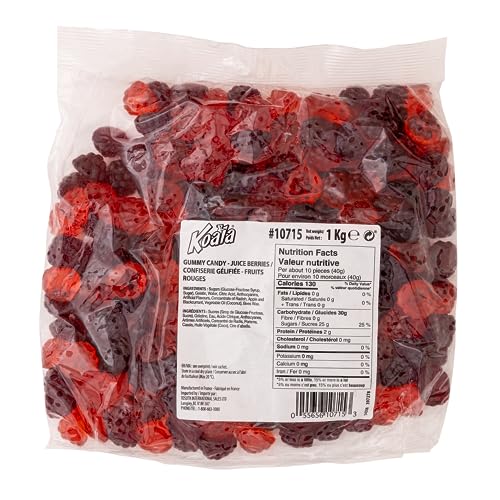 Koala, Juice Berries Gummy Candy, Bulk Bag, 1KG
