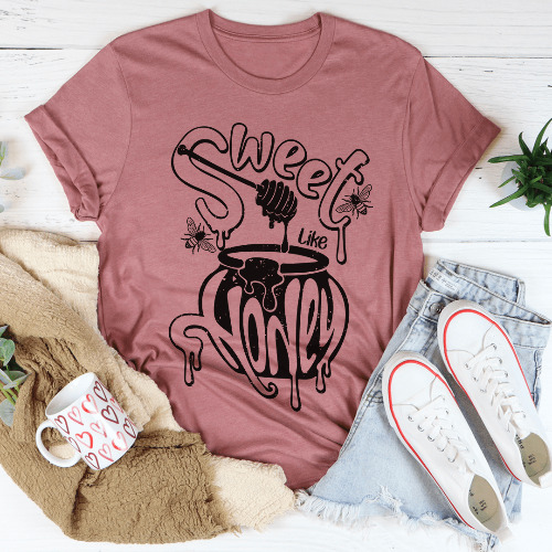 Sweet Like Honey Tee - Mauve / M