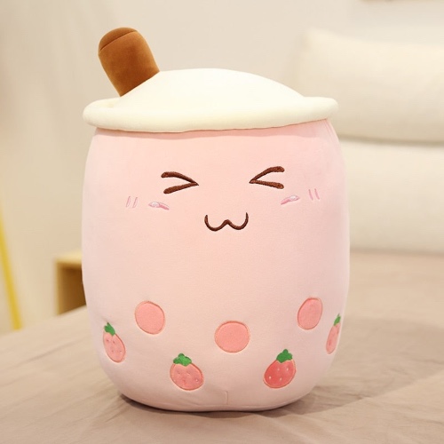 Boba Tea Plush (Dozens of Colors/Sizes) - Strawberry / 50cm