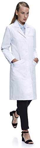 Dr. James Lab Coat for Women, Multiple Pockets, Classic Fit, White, 37 Inch Length - 8