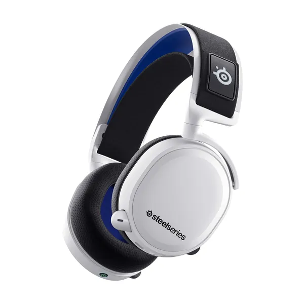 SteelSeries Arctis 7P+ Wireless Gaming Headset – Lossless 2.4 GHz – 30 Hour Battery Life – USB-C – 3D Audio – For PS5, PS4, PC, Mac, Android and Switch - White - White Arctis 7P+