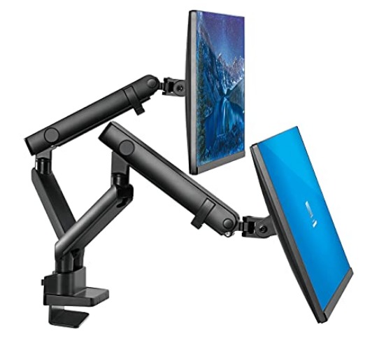 Dual Monitor Stand, Dual Monitor Arm, Dual Monitor Mount VESA Mount, up to 32 inch Monitor Desk Montaje, Monitor Arms & Monitor Stands for 2 Monitors - FLYTE Monitor Arm