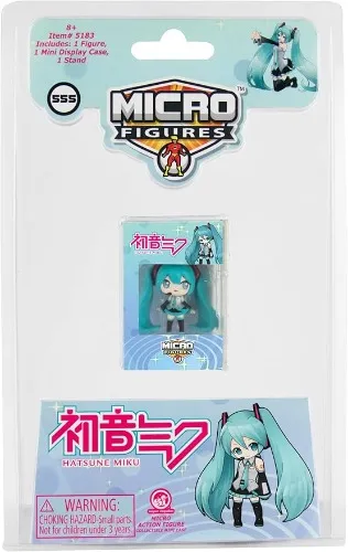 World's Smallest Hatsune Miku Micro Figure. Miniature 1.25 inch Figure.