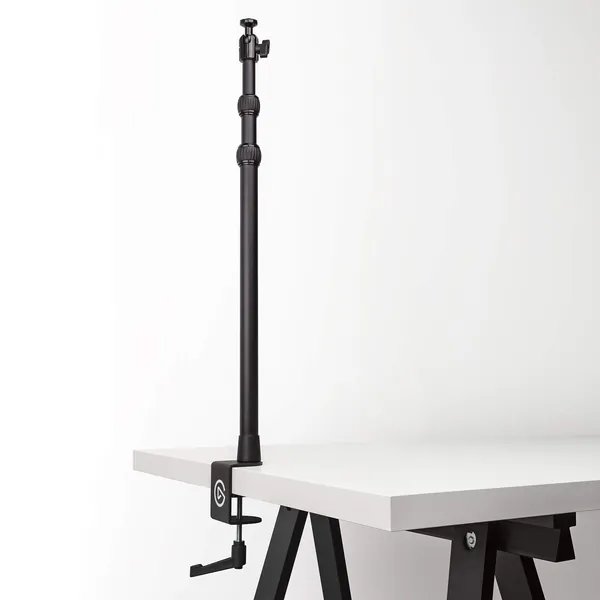 Elgato Multi Mount L - Premium Desk Clamp with Pole extendable up to 125cm/49in and 1/4 inch Thread to Mount Lights, Cameras, and Microphones, perfect for Streaming, Videoconferencing, and Studios