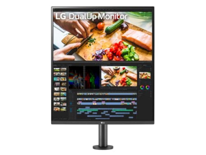 LG Electronics 28MQ780-B.AEK DualUp Monitor, Nano IPS Display, HDR10, USB Type-C, Ergonomic Stand with C-Clamp, Black, 28 Inch, 5ms, 16:18, SDQHD (2560 x 2880 px), DCI-P3 98 percent - 28MQ780-B.AEK