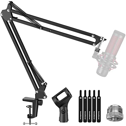 InnoGear Microphone Arm, Upgraded Mic Arm Microphone Stand Boom Suspension Stand with 3/8" to 5/8" Screw Adapter Clip for Blue Yeti Snowball, HyperX QuadCast SoloCast, Yeti x and other Mic, Large - Large
