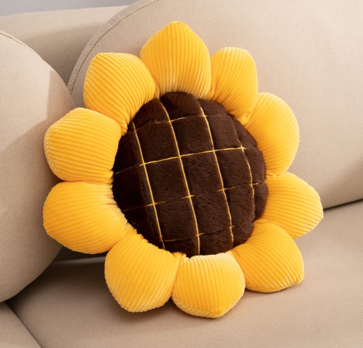 Bloem Vloerkussen Zachte Zonnebloem Kussen Vormde Mat Gooi Kussens Voor Huiskamer Decoratie (15,35 Inch)