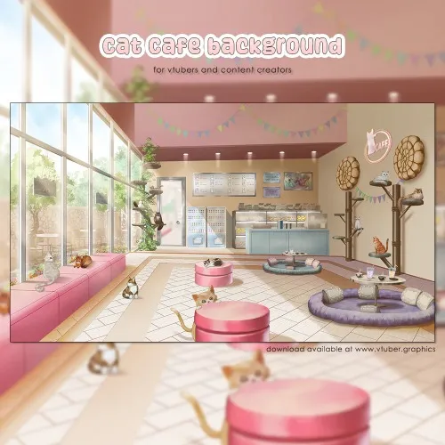 Cat Cafe Indoor Background Stream