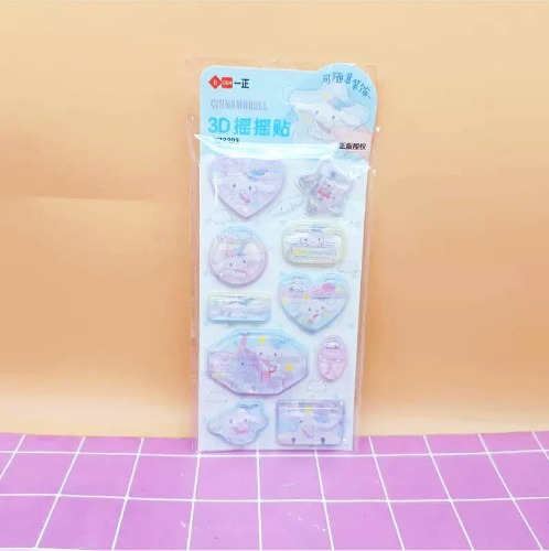 Puffy 3D Kawaii Character Sticker Sheets - Cinnamoroll