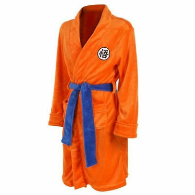 Cosplay Dragon Ball Z Flannel Bath Robe Warm Sleepwear Anime Bathrobe Nightwear  | eBay