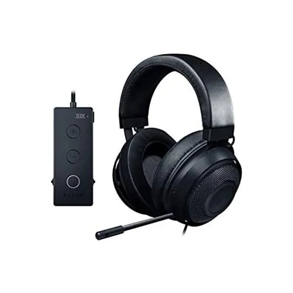 Razer Kraken Tournament Edition - Wired Gaming Headset with USB Audio Controller (THX Spatial Audio, Full Audio Controls, Custom-Tuned 50mm Drivers) Black