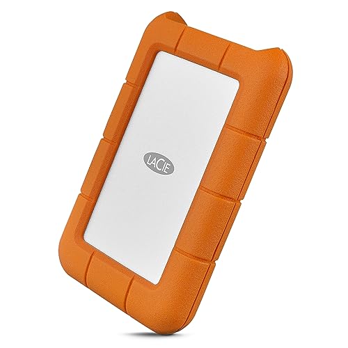 LaCie Rugged 5TB USB-C External Hard Drive - Shock, Dust, Rain Resistant Portable HDD for Mac and PC - USB-C HDD - 5TB