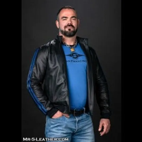 Leather Sport Jacket - Blue