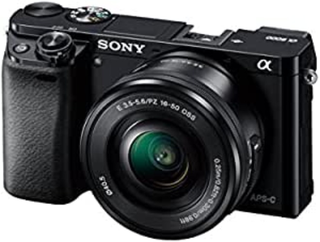 Sony Alpha a6000 Mirrorless Digitial Camera 24.3MP SLR Camera with 3.0-Inch LCD (Black) w/ 16-50mm Power Zoom Lens (Renewed) - Black w/ 16-50mm Base