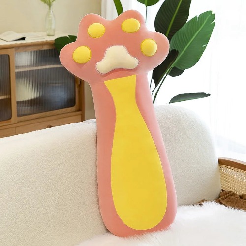 Adorable 70-110CM Soft Kawaii Cat Paw Pillow - Pink / 70cm