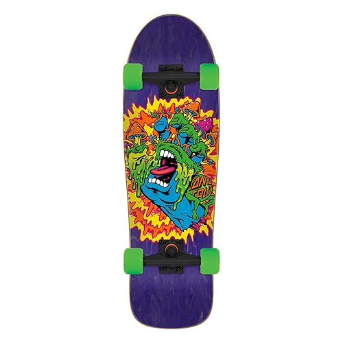 Santa Cruz Skateboard Complete Toxic Hand 80's Old School Shape 9.7" x 31.7"