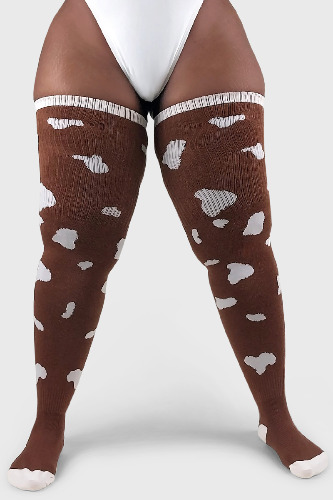 Thunda Tūbbies - Cow Print (Brown w/ Spots)