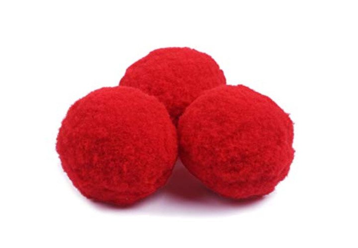 YYCRAFT 20pcs Jumbo Pom Poms Balls 2 Inch for Hobby Supplies and DIY Creative Crafts, Party Decorations,Red - Red