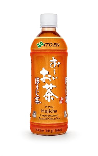 Ito En Oi Ocha Unsweetened Roasted Green Tea, 16.9 Fluid Ounce (Pack of 12), Low Calorie