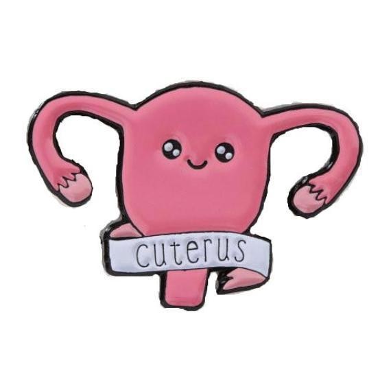 Enamel Pin - Cute Uterus Design