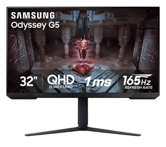 Samsung - Odyssey G51C 32" QHD FreeSync Premium Gaming Monitor with HDR10 (DisplayPort, HDMI) - Black