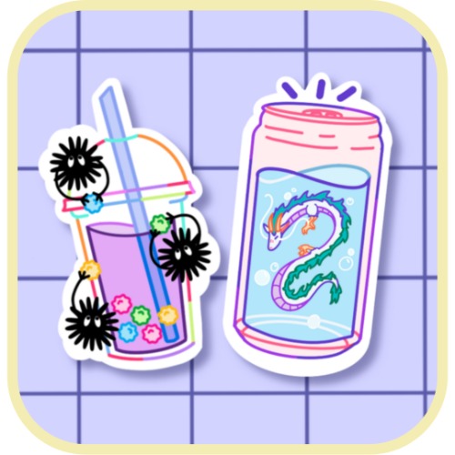 ghibli stickers - Sprite boba