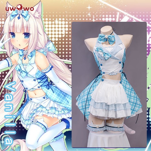 Uwowo Game Nekopara Live Catgirls Vanilla Idol Stage Performance Cosplay Costume - 【Pre-sale】L