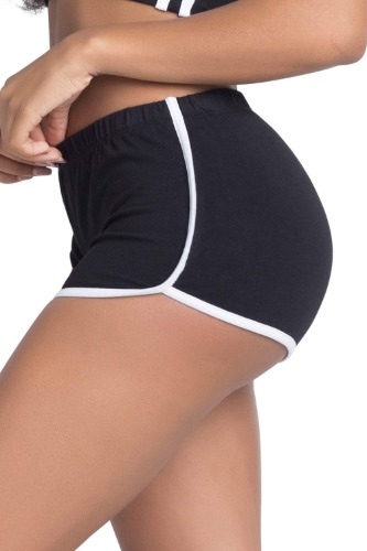 Women's Cotton Dolphin Shorts - Black Medium