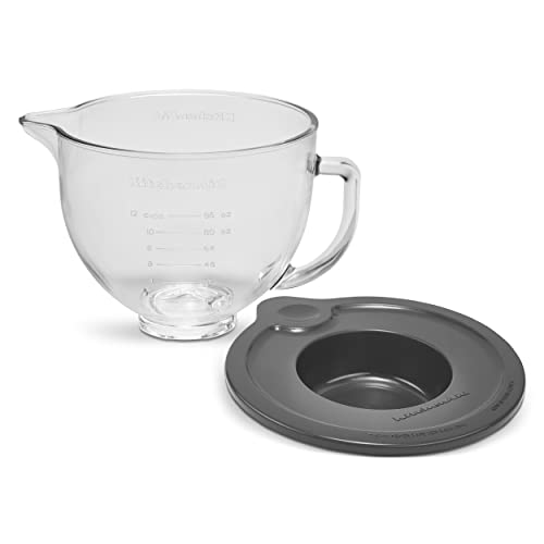 KitchenAid Stand Mixer Bowl, 5 quart, Glass with Measurement Markings - 5 Qt Tilt