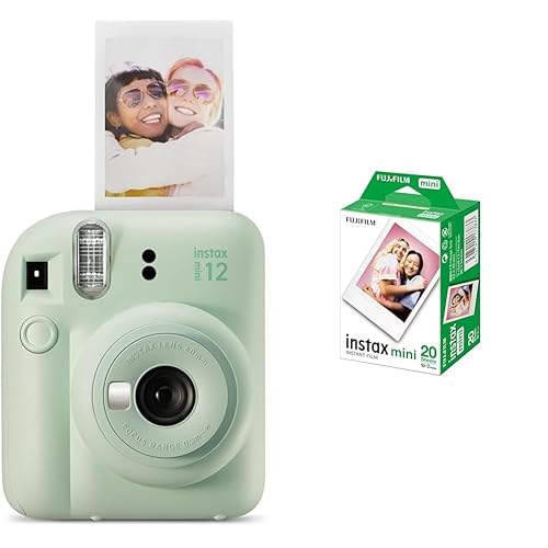 INSTAX Mini 12 Sofortbildkamera Mint-Green + Mini Film Standard (20/PK) - Mint-Green - mit Instant Film (20 Blatt)