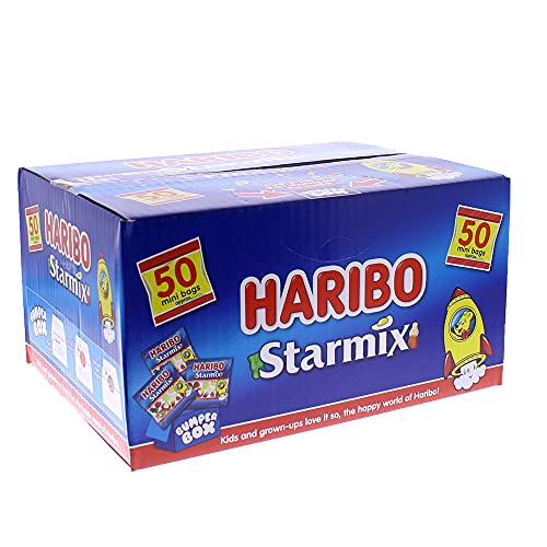 HARIBO Starmix Bumper Box 50 x 16g Mini Bags Party Multipack 800g