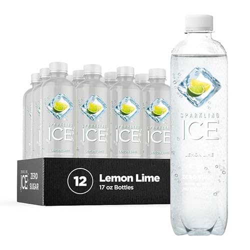Sparkling Ice, Lemon Lime Sparkling Water, Zero Sugar Flavored Water, with Vitamins and Antioxidants, Low Calorie Beverage, 17 Fl Oz (Pack of 12) - Lemon Lime