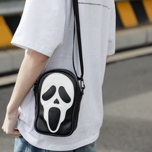 Ghost Face Handbag - White & Black