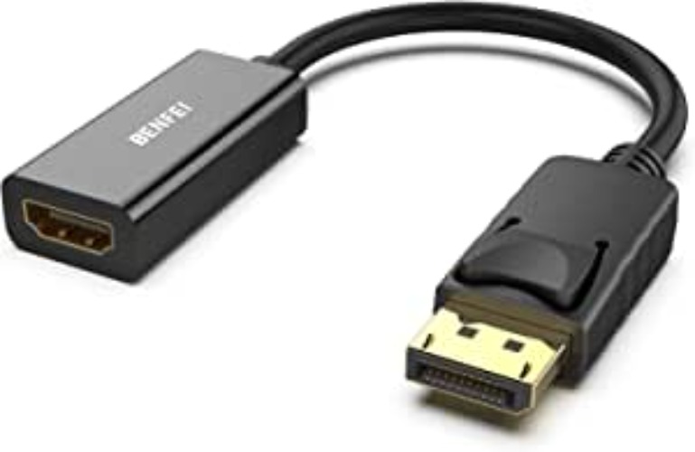DisplayPort to HDMI, Benfei Gold-Plated DP Display Port to HDMI Adapter (Male to Female) Compatible for Lenovo Dell HP and Other Brand - 1 Black