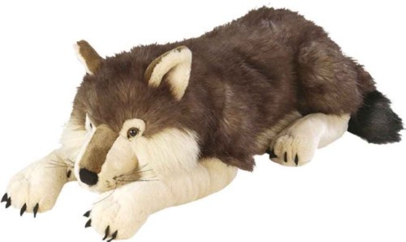 Wild Republic Jumbo Wolf Plush, Giant Stuffed Animal, Plush Toy, Gifts for Kids, 30 Inches - Single - Plush