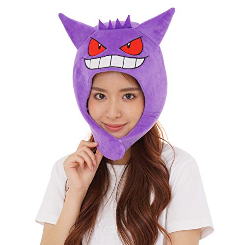 SAZAC Kigurumi Hat - Pokemon - Gengar - Cozy Costume Beanie Cap - Adult Size