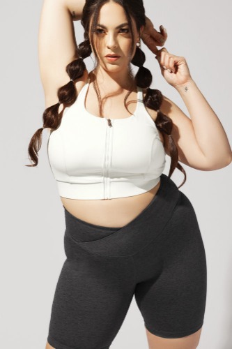 Don't Sweat It Zip Bra - Ivory | M