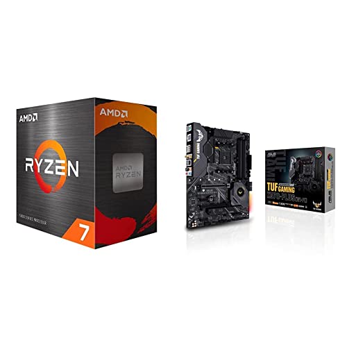 AMD Ryzen 7 5700G 8-Core, 16-Thread Unlocked Desktop Processor & ASUS AM4 TUF Gaming X570-Plus (Wi-Fi) AM4 Zen 3 Ryzen 5000 & 3rd Gen Ryzen ATX Motherboard - Processor + AM4 TUF X570-Plus Motherboard