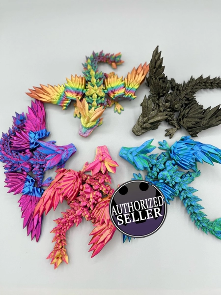 Articulated Winged Crystal Gem Dragon