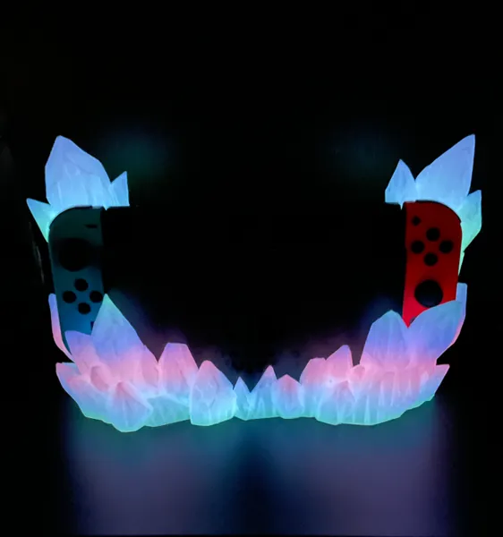 Glow in the Dark Crystal Switch Dock | Gaming | Stand | 3d Printed