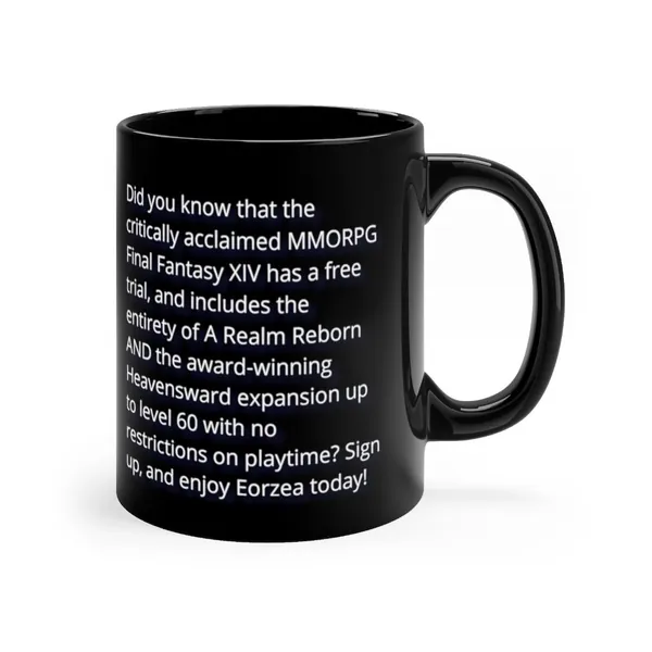 FFXIV Trial Mug, Video Game, Gamer, Final Fantasy XIV, Funny